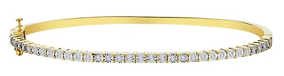 .25 Carat of Lab Grown Diamonds Bangle, Gold Plated.....................NOW