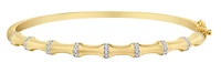 .35 Carat Of Diamonds "Bamboo" Bangle, 10kt Yellow Gold.....................NOW