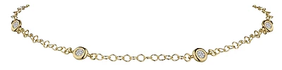 .12 Carat of Diamond 7" Bezel Set Diamond Bracelet, 14kt Yellow Gold.....................NOW
