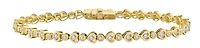 1.00+ Carat of Lab Grown Diamonds "Heart" Bracelet, 10kt Yellow Gold.....................NOW
