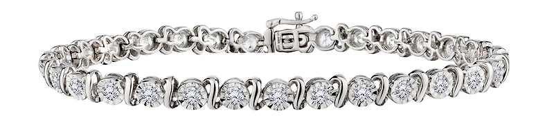2.00 Carat Of Lab Grown Diamonds Bracelet, Silver.....................NOW