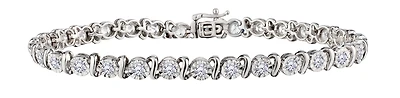 2.00 Carat Of Lab Grown Diamonds Bracelet, Silver.....................NOW