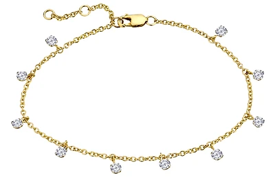 1.00 Carat of Lab Grown Diamonds Bracelet, 10kt Yellow Gold.....................NOW