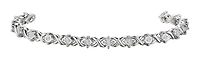 .50 Carat of Lab Grown Diamonds "XOXO" Tennis Bracelet, Sterling Silver.....................NOW