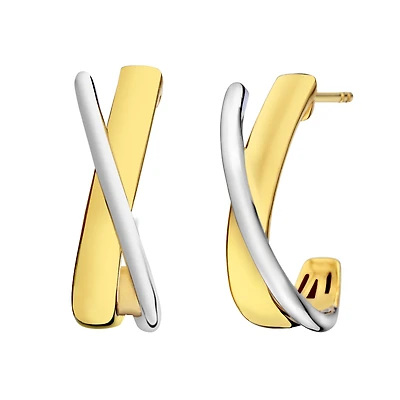 10kt Two Tone Earrings.....................NOW