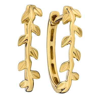 "Leaf" Huggie Earrings, 10kt Yellow Gold.....................NOW
