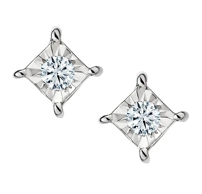 .05 Carat of Diamonds Square Stud Earrings, 10kt Yellow Gold.....................NOW