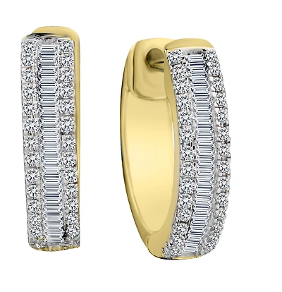 33 Carat of Diamonds Hoop Earrings