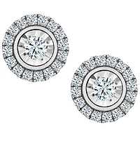 1.00 Carat of Diamonds "Miracle" Halo Stud Earrings, 10kt White Gold.....................NOW