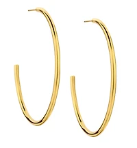 Hoop Earrings, Sterling Silver Gold Plated.....................NOW
