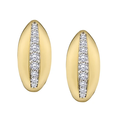 1.00 Carat Of Lab Grown Diamonds French Back Earrings, 10kt Yellow Gold.....................NOW