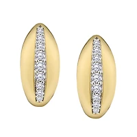 1.00 Carat Of Lab Grown Diamonds French Back Earrings, 10kt Yellow Gold.....................NOW
