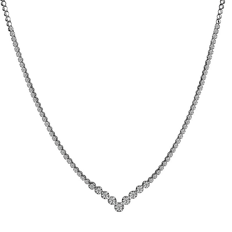 3.00 Carat of Diamonds Necklace, 10kt White Gold.....................NOW
