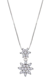 .33 Carat Of Lab Grown Diamonds "Flower" Pendant, 10kt White Gold.....................NOW