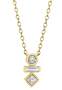 .25 Carat Of Lab Grown Diamonds "Unique" Pendant, 10kt Yellow Gold.....................NOW