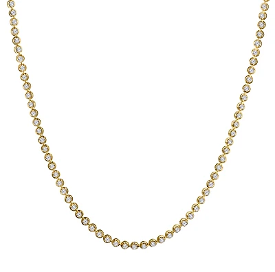 3.00 Carat of Lab Grown Diamonds Necklace, 10kt Yellow Gold.....................NOW