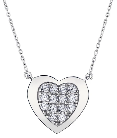 76 Carat of Lab Grown Diamonds Heart Pendant