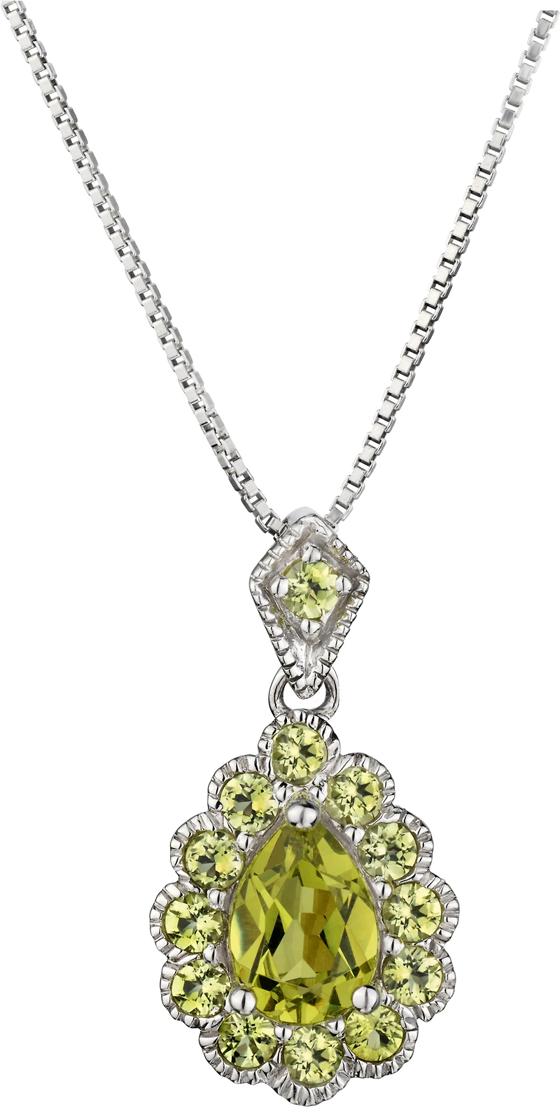 Genuine Peridot Pendant, Silver..................NOW