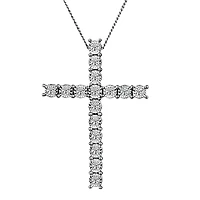 .15 Carat of Diamonds Cross Pendant, 10kt White Gold…....................NOW