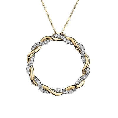 .20 Carat of Diamonds "Circle of Love" Pendant, 10kt Yellow Gold......................NOW