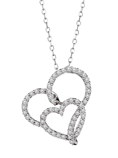 .50 Carat of Diamonds "Heart" Pendant, 10kt White Gold.....................NOW