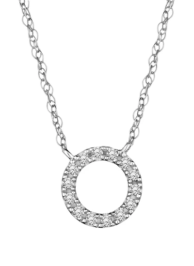 .10 Carat of Diamonds "Circle Of Love" Pendant, 10kt White gold.....................NOW