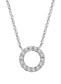 .10 Carat of Diamonds "Circle Of Love" Pendant, 10kt White gold.....................NOW