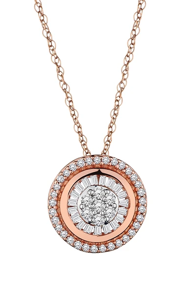 .25 Carat of Diamonds Pendant, 10kt Rose Gold.....................NOW