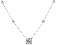 1.00 Carat of Diamonds Necklace, 14kt White Gold.....................NOW