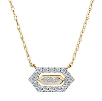 .11 Carat of Lab Grown Diamonds "Designer" Pendant, 10kt Yellow Gold.....................NOW
