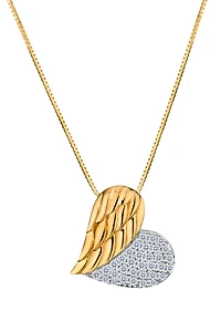 .16 Carat Of Lab Grown Diamonds "Angel Wing" Pendant, 10kt Yellow Gold.....................NOW