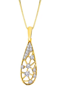 .20 Carat Of Lab Grown  Diamonds Pendant, 10kt Yellow Gold.....................NOW