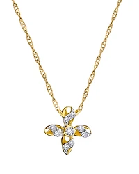 05 Carat Of Lab Grown Diamonds "Snowflake" Pendant