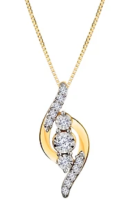 40 Carat of Lab Grown Diamonds "Past, Present, Future" Pendant