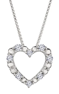 10 Carat of Lab Grown Diamonds Heart Pendant