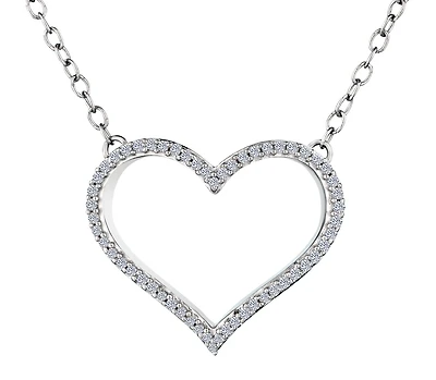 .11 Carat of Diamonds Heart Pendant, Silver.....................NOW