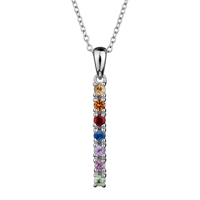 .55 Carat Genuine Multi-Colour Sapphire Pendant, Silver.......................NOW