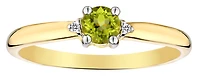 .28 Carat of Genuine Peridot & .0008 Carat of Diamonds Ring, 10kt Yellow Gold.....................NOW