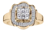 1.00 Carat of Diamonds "Rose" Ring, 14kt Yellow Gold.....................NOW