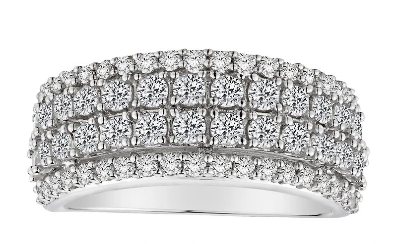 1.50 Carat of Diamonds Anniversary Band, 14kt White Gold.....................NOW