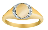 .10 Carat of Diamonds Signet Ring, 10kt Yellow Gold.....................NOW