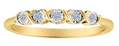 .08 Carat of Diamonds "Miracle" Ring, 10kt Two Tone.....................NOW