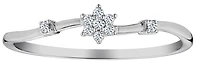 .05 Carat of Diamonds "Flower" Ring, 10kt White Gold.....................NOW