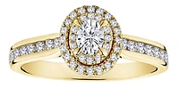 .63 Carat of Diamonds Halo Engagement Ring, 14kt Yellow Gold.....................NOW