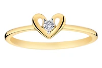 03 Carat of Diamonds Heart Ring