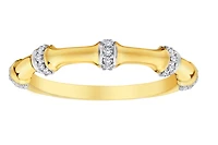 .12 Carat Of Diamonds "Bamboo" Ring, 10kt Yellow Gold.....................NOW