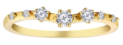 .25 Carat of Diamonds "7 Stone" Ring, 14kt Yellow Gold.....................NOW