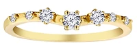 .25 Carat of Diamonds "7 Stone" Ring, 14kt Yellow Gold.....................NOW
