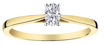 .26 Carat of Lab Grown Diamond Oval Solitaire Ring, 10kt Yellow Gold.....................NOW
