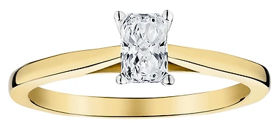 .45 Carat of Lab Grown Diamond Radiant Cut Solitaire Ring, 10kt Yellow Gold.....................NOW